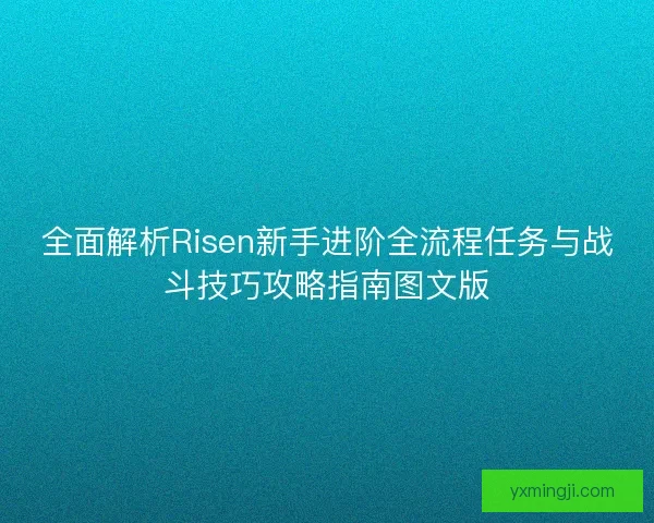 全面解析Risen新手进阶全流程任务与战斗技巧攻略指南图文版